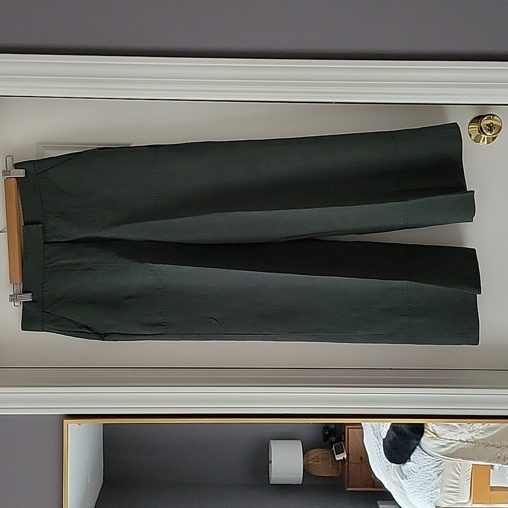 NWOT Lewit Silk and Linen Wide Leg Ankle Pant